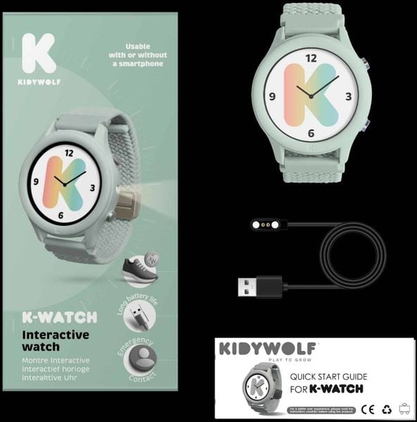 Smartwatch Kidywolf Smart-Watch Zielony (418275). Zielone zegarki smartwatch Kidywolf, bez wzorów. Za 218.64 zł.