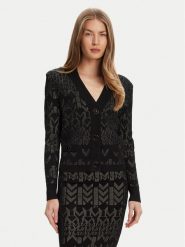Marciano Guess Kardigan 5YGR06 5877Z Czarny Regular Fit. Czarne kardigany damskie Marciano Guess, l, z aplikacjami, z wiskozy, bez kołnierzyka. Za 779.99 zł.