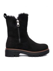 Clara Barson Botki CEO-WS6382-01 Czarny. Czarne botki damskie Clara Barson, bez wzorów, z materiału, bez obcasa, na płaskiej podeszwie, bez zapięcia. Za 129.99 zł.