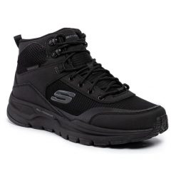Buty trekkingowe męskie SKECHERS ESCAPE PLAN 2.0 skóra. Czarne trekkingi męskie Skechers, ze skóry, bez zapięcia. Za 273.00 zł.