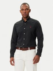 Polo Ralph Lauren Koszula Bsr 710772290 Czarny Custom Fit. Czarne koszule męskie Polo Ralph Lauren, m, bez wzorów, z bawełny, bez kołnierzyka, bez ramiączek. Za 519.99 zł.