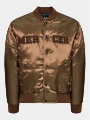 Mercer Amsterdam Kurtka bomber Unisex The Varsity MEAP233003 Brązowy Classic Fit. Brązowe kurtki męskie Mercer Amsterdam, l, bez wzorów, z syntetyku, bez kaptura. Za 849.99 zł.