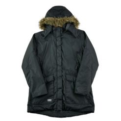 Second life - Męska czarna parka - Stan dobry. Czarne parki męskie Helly Hansen, na zimę, m, bez wzorów, bez kołnierzyka, bez kaptura. Za 170.36 zł.