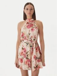 Guess Sukienka koktajlowa W6GKAE W2555 Beżowy Regular Fit. Brązowe sukienki damskie Guess, s, z aplikacjami, z syntetyku, wizytowe, bez kołnierzyka, bez ramiączek. Za 614.99 zł.