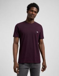 MESKA KOSZULKA LEE SS PATCH LOGO TEE DEEP WINE 112370738. T-shirty męskie Lee, m, bez wzorów, bez kołnierzyka, bez ramiączek. Za 79.99 zł.