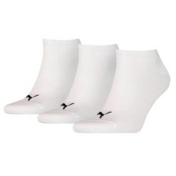 Skarpety Za Kostkę Unisex Dla Dorosłych 261080001 (zestaw 3 Sztuk). Białe skarpetki damskie Puma, bez wzorów. Za 73.99 zł.