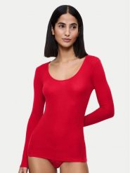 Triumph Koszulka piżamowa Bauty Layers 10225060 Czerwony Slim Fit. Czerwone koszule nocne damskie Triumph, bez wzorów, z lyocellu, bez ramiączek. Za 119.99 zł.