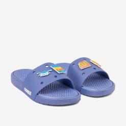 Klapki męskie Coqui. Niebieskie klapki męskie Coqui, bez wzorów, z materiału, bez zapięcia. Za 149.99 zł.