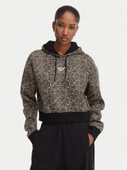 Reebok Bluza Helle RK25713CCW Brązowy Cropped Fit. Brązowe bluzy damskie Reebok, s, bez wzorów, z bawełny, bez ramiączek, bez kaptura. Za 199.99 zł.