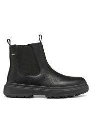 Geox Sztyblety D Lamidie + Grip Abx D46XMD 46 C9999 Czarny. Czarne botki damskie Geox, bez wzorów, z nubiku, bez obcasa, na płaskiej podeszwie, bez zapięcia. Za 769.99 zł.