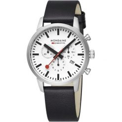 Zegarek męski Mondaine MSD.41411.LBV, Quartz, 41mm, 5ATM. Szare zegarki męskie mondaine, bez wzorów, z materiału, ze stali. Za 2,041.65 zł.