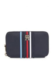 Tommy Hilfiger Portfel Poppy Large Za Corp AW0AW16018 Granatowy. Niebieskie portfele damskie Tommy Hilfiger, ze skóry. Za 169.99 zł.