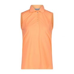 Koszulka polo damska CMP. Brązowe bluzki damskie CMP, m, bez wzorów, bez kołnierzyka, bez ramiączek. Za 52.99 zł.