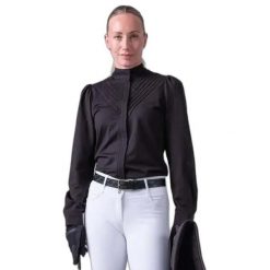 Damska koszula jeździecka z długim rękawem PS of Sweden Tindra Tuxedo. Niebieskie koszule damskie PS OF SWEDEN, l, bez wzorów, z bawełny, klasyczne, bez kołnierzyka, bez ramiączek. Za 568.25 zł.
