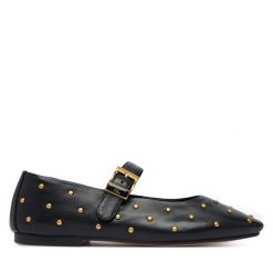 Baleriny Tommy Hilfiger. Czarne balerinki damskie Tommy Hilfiger, bez wzorów, bez obcasa, bez zapięcia. Za 649.99 zł.