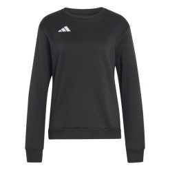 Bluza damska adidas Entrada 26 Sweat Top. Białe bluzy damskie Adidas, na zimę, bez wzorów, z bawełny, bez ramiączek, bez kaptura. Za 134.99 zł.