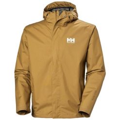 Kurtka wodoodporna Helly Hansen Seven J. Brązowe kurtki męskie Helly Hansen, m, bez wzorów, sportowe, bez kaptura. Za 510.50 zł.