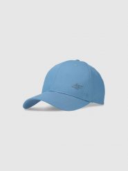 4F Czapka z daszkiem strapback uniseks - niebieska XS/S. Niebieskie czapki damskie 4F, na lato, bez wzorów, z bawełny, sportowe. W wyprzedaży za 39.99 zł.