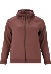 Damska bluza z kapturem zapinana na zamek Q Sportswear Lanso. Brązowe bluzy damskie ENDURANCE Q, bez wzorów, z materiału, biznesowe, bez ramiączek, z kapturem. Za 229.50 zł.