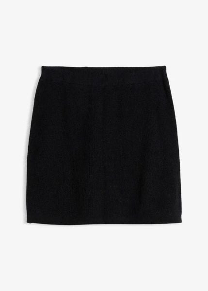 Krótka spódnica dzianinowa. Szare spódnice damskie bonprix, bez wzorów, z dzianiny, eleganckie, mini. Za 92.99 zł.