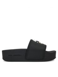 KARL LAGERFELD Klapki Kondo Maxi KL80805A Czarny. Czarne klapki damskie KARL LAGERFELD, bez wzorów, z tworzywa sztucznego, bez obcasa, bez zapięcia. Za 309.99 zł.