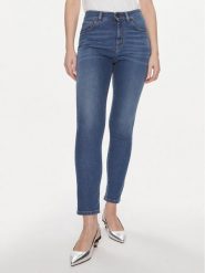 Weekend Max Mara Jeansy Eufrate 2415181051 Granatowy Slim Fit. Niebieskie jeansy damskie Weekend Max Mara, bez wzorów, z bawełny. Za 409.99 zł.