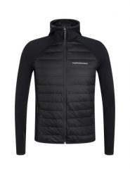 Kurtka Peak Performance męska Helium Down Hybrid Jacket czarna 24/25. Czarne kurtki męskie Peak Performance, l, bez wzorów, z materiału, sportowe, bez kaptura. Za 918.49 zł.