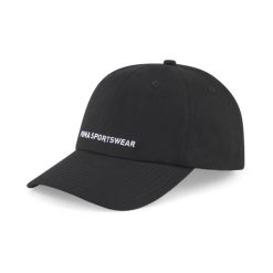 Czapka Puma Sportswear Cap. Czarne czapki damskie Puma, na lato, bez wzorów, z bawełny. Za 63.93 zł.