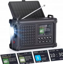 Radio RetroAudio Radio solarne z korbką i latarką Bluetooth przenośne powerbank FM DAB SOS. Radia RetroAudio. Za 314.99 zł.