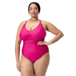 Strój Kąpielowy Speedo Shaping V Neck Plus – Różowy - Rozmiar 44. Czerwone stroje kąpielowe damskie Speedo, l, bez wzorów. Za 1,921.47 zł.