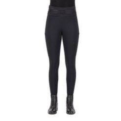 Damskie legginsy jeździeckie z pełną przyczepnością Euro-Star Impress. Czarne legginsy damskie EURO-STAR, bez wzorów, z elastanu. Za 518.50 zł.