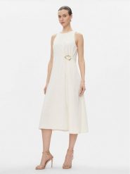 Marella Sukienka koktajlowa Battage 2413221013 Écru Regular Fit. Sukienki damskie Marella, bez wzorów, z syntetyku, wizytowe, bez kołnierzyka, bez ramiączek. Za 939.99 zł.