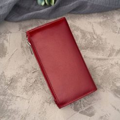 Paolo Peruzzi Portfel damski skórzany duży czerwony z ochroną RFID T-140-RD. Brązowe portfele damskie Paolo Peruzzi. Za 102.66 zł.