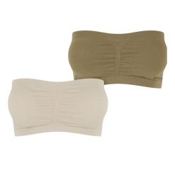 Top Damski Z Pikowanej Tkaniny Bez Ramiączek 2pak. Białe topy damskie Urban Classics, m, bez wzorów, z tkaniny, sportowe, bez kołnierzyka, bez ramiączek. Za 68.99 zł.