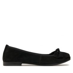Baleriny Tamaris. Czarne balerinki damskie Tamaris, bez wzorów, bez obcasa, bez zapięcia. Za 219.99 zł.