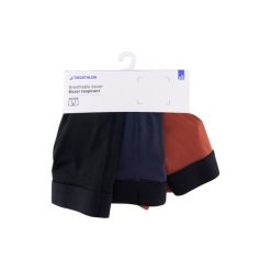 Bokserki sportowe męskie Decathlon 3 sztuki. Brązowe bokserki męskie Decathlon, bez wzorów, z elastanu. Za 49.99 zł.