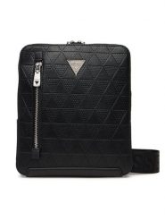 Guess Saszetka HMTOTE P6159 Czarny. Czarne saszetki i nerki męskie Guess, z aplikacjami, ze skóry. Za 369.99 zł.