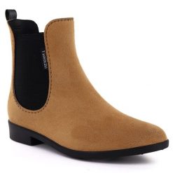 Kalosze damskie sztyblety camel T.Sokolski FLU KAL23-11. Brązowe kalosze damskie T.Sokolski, bez wzorów, z gumy, bez zapięcia. Za 69.99 zł.