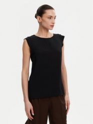 French Connection Bluzka 762ZA Czarny Regular Fit. Czarne bluzki damskie French Connection, s, bez wzorów, z syntetyku, bez kołnierzyka, bez ramiączek. Za 89.99 zł.