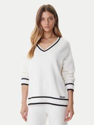 Liu Jo Sport Sweter TF5229 MS59L Écru Regular Fit. Swetry nierozpinane damskie Liu Jo Sport, l, bez wzorów, z syntetyku, sportowe, bez kołnierzyka, bez ramiączek. Za 579.99 zł.