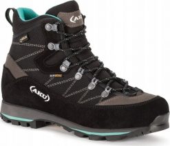 Buty trekkingowe damskie Aku W'S TREKKER LITE III WIDE GTX, black/ mint, 39.5. Czarne obuwie trekkingowe damskie Aku, bez zapięcia. Za 687.87 zł.