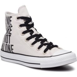 Trampki CONVERSE - Ctas Hi 165468C Pale Putty/Black/White. Białe trampki i tenisówki damskie Converse, bez wzorów, z gumy, bez zapięcia. Za 329.00 zł.