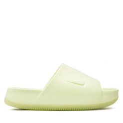 Klapki Nike. Zielone klapki damskie Nike, bez wzorów, bez obcasa, bez zapięcia. Za 219.99 zł.