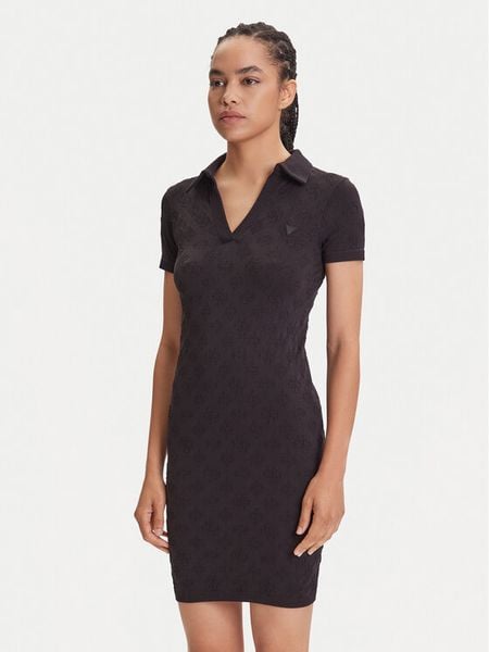 Guess Sukienka codzienna V5YK05 Z3OA0 Czarny Regular Fit. Czarne sukienki damskie Guess, na co dzień, s, z aplikacjami, z syntetyku, bez kołnierzyka, bez ramiączek, proste. Za 199.99 zł.