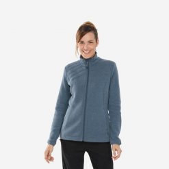 Bluza turystyczna damska Quechua NH150. Niebieskie bluzy damskie QUECHUA, m, bez wzorów, z bawełny, bez ramiączek, bez kaptura. Za 119.99 zł.