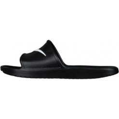 Czarne Klapki Nike Kawa Shower 832528-001. Czarne klapki męskie Nike, bez wzorów, z materiału, bez zapięcia. W wyprzedaży za 129.00 zł.