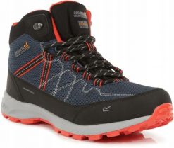 Buty trekkingowe męskie Samaris Lite. Czarne trekkingi męskie Regatta, z gumy, bez zapięcia. Za 258.49 zł.