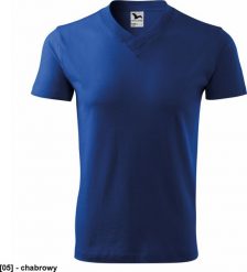 MALFINI V-neck 102 - ADLER - Koszulka unisex, 160 g/m2 - chabrowy L. Niebieskie bluzki damskie MALFINI, l, bez wzorów, bez kołnierzyka, bez ramiączek. Za 23.25 zł.