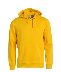 Clique Basic Hoody bluza z kapturem unisex - lemon. Żółte bluzy damskie CLIQUE, l, bez wzorów, z bawełny, bez ramiączek, z kapturem. Za 173.55 zł.
