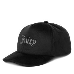 Czapka z daszkiem Juicy Couture. Czarne czapki damskie Juicy Couture, bez wzorów. Za 129.99 zł.